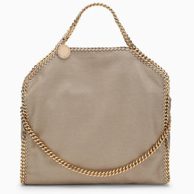 Stella Mccartney Beige/gold Falabella Fold Over Bag In White