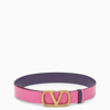 VALENTINO GARAVANI FUCHSIA/PURPLE VLOGO REVERSIBLE BELT 40 MM