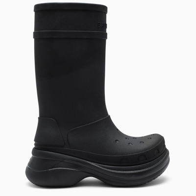 Balenciaga X Crocs Chunky Rain Boots In Nero