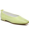Franco Sarto Vana Womens Leather Slip On Ballet Flats In Pistachio Leather