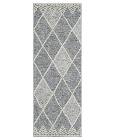 Asbury Looms Pismo Orchard 2'7" X 7'2" Runner Area Rug In Gray