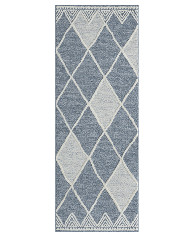 Asbury Looms Pismo Orchard 2'7" X 7'2" Runner Area Rug In Blue