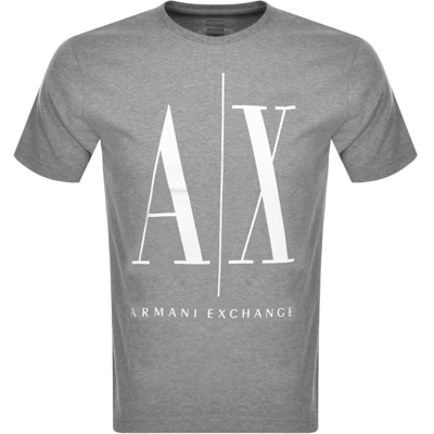 Armani Exchange Crew Neck Logo T Shirt Grey