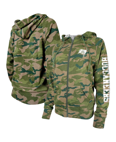 New Era Women's  Camo Tampa Bay Buccaneers Raglan Full-zip Hoodie