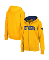 COLOSSEUM WOMEN'S STADIUM ATHLETIC GOLD WEST VIRGINIA MOUNTAINEERS ARCHED NAME FULL-ZIP HOODIE