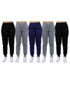 GALAXY BY HARVIC WOMEN'S LOOSE-FIT FLEECE JOGGER SWEATPANTS-5 PACK