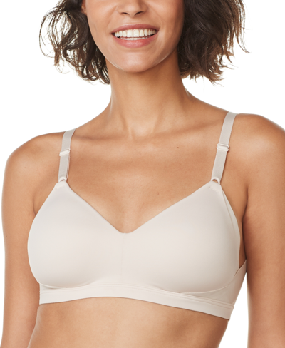 Warner's Warners No Side Effects Underarm And Back-smoothing Comfort Wireless Lift T-shirt Bra Rn2231a In Butterscotch