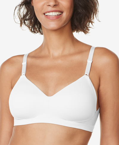 Warner's Warners No Side Effects Underarm And Back-smoothing Comfort Wireless Lift T-shirt Bra Rn2231a In White