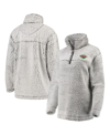G-iii 4her By Carl Banks Women's  Gray Minnesota Wild Sherpa Quarter-zip Pullover Jacket In Gray