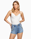 Ramy Brook Helena Sailor-button Denim Shorts In Lightwash