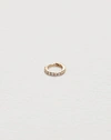 Piercing Tiny Half Pave Huggie In Gold