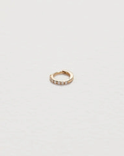 Piercing Tiny Half Pave Huggie In Gold