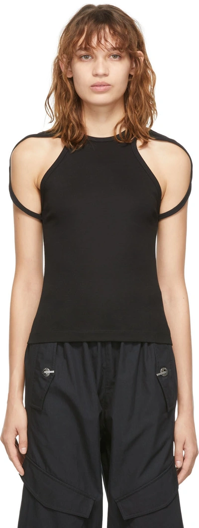 Dion Lee Black Sleeve Loop Tank Top