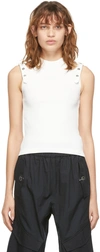 DION LEE WHITE HOLSTER BUCKLE TANK TOP