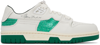 Acne Studios White & Green Low Top Sneakers In White,green