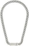 DSQUARED2 SILVER COUCH TALKS CHAINED CHOKER NECKLACE