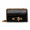 ALEXANDER MCQUEEN BLACK MINI JEWELLED SATCHEL BAG