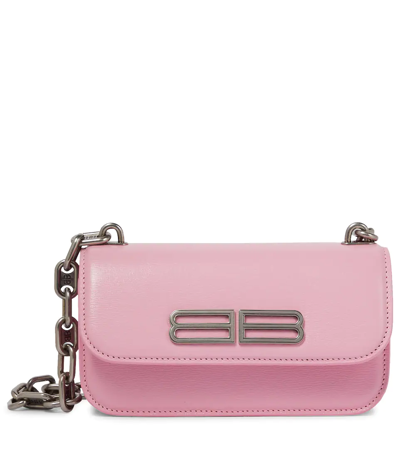 Balenciaga Gossip Xs Leather Shoulder Bag In Pink