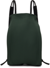 ISSEY MIYAKE GREEN PLEATS BACKPACK