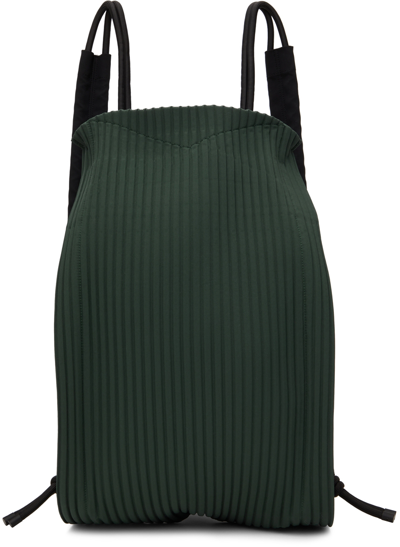 Issey Miyake Green Pleats Backpack In 62-green