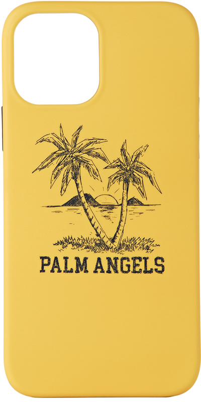 Palm Angels Palm Tree Logo印花 Iphone 12/12 Pro 手机壳 In Yellow