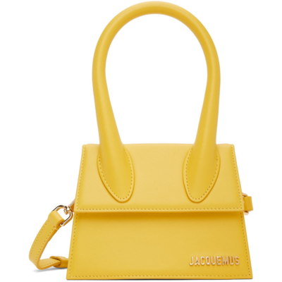 Jacquemus Le Chiquito Moyen Top-handle Bag In Yellow