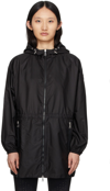 Moncler Wete Parka Jacket With Gathered Waist In 999 Black