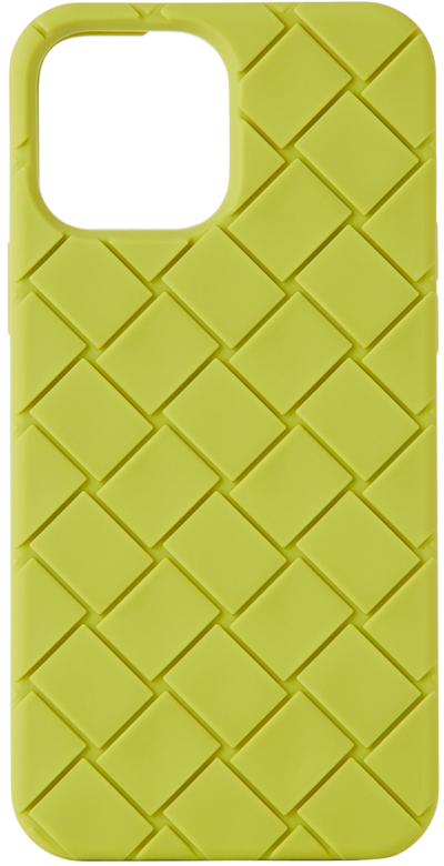 Bottega Veneta Intrecciato Silicone Iphone 13 Phone Case In Green