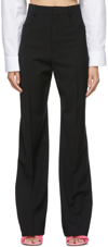 Jacquemus Le Pantalon Sauge Wool Twill High Pants In 990 Black