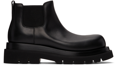 Bottega Veneta Black Lug Chelsea Boots In 1000 Black