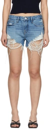 Frame Women's Le Grand Garçon Distressed Shorts In Patina Rips