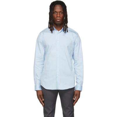 Theory Sylvain Good Cotton Slim Fit Button Down Shirt In Heron