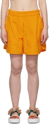 Dries Van Noten Orange Pool Shorts In 205 Ocra