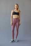 Beyond Yoga Caught In The Midi High Waisted Animal Print Legging In Red Multi