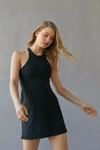 Beyond Yoga Space Dye Under Lock And Key Minidress In Black