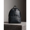 BURBERRY Leather Trim London Check Backpack,40315661