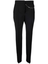 Givenchy Black Wool & Mohair Chain Trousers In Nero