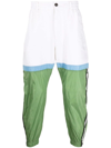 Dsquared2 Panelled Tapered Track Pants In Green