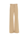 Ferragamo High-waisted Straight-leg Trousers In Cashew