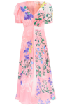 Saloni Long Silk Dress - Atterley In Pink Magnolia (pink)