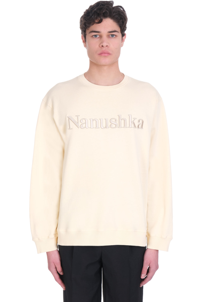 Nanushka Remy Brand-embroidered Organic-cotton Sweatshirt In Creme