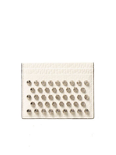 Christian Louboutin Womens White Leather Card Holder