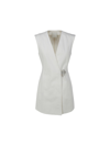 Givenchy Padlock Washed Denim Minidress In White
