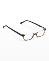 Eyebobs What Inheritance Semi-rimless Rectangle Acetate Reader Glasses In Tortoise Front Wi