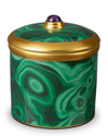 L'objet Malachite Porcelain And 24kt Gold Candle In Green