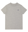 Polo Ralph Lauren Logo Cotton Jersey T-shirt In Andover Heather