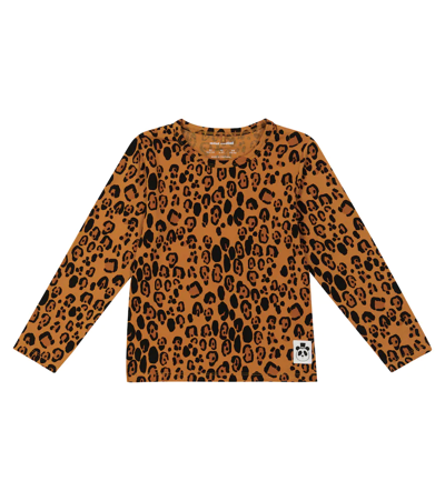 Mini Rodini Kids Leopard-print Stretch-jersey Top In Multicoloured