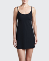 Commando Classic Mini Cami Slip Dress In Black In Black