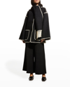 Totême Toteme Embroidered Scarf Jacket In Dark Grey