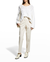Lafayette 148 Clinton Stretch Virgin Wool Ankle Pants In Black